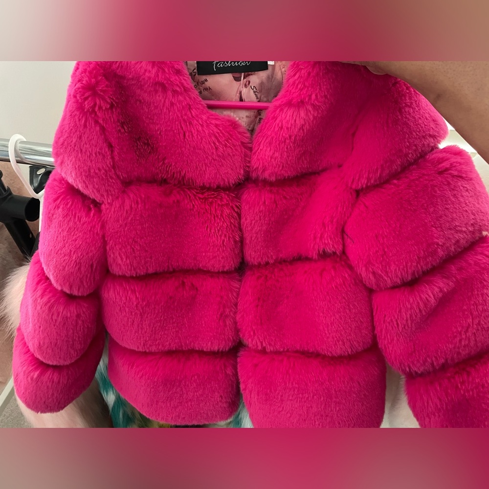 Toddler Faux Fur Pink Coat/Jacket